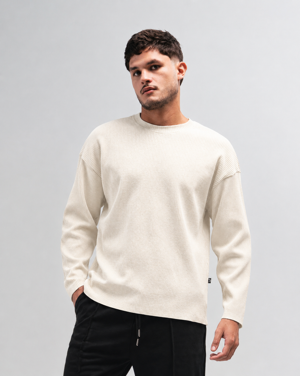 BUZO RIB color Marfil
