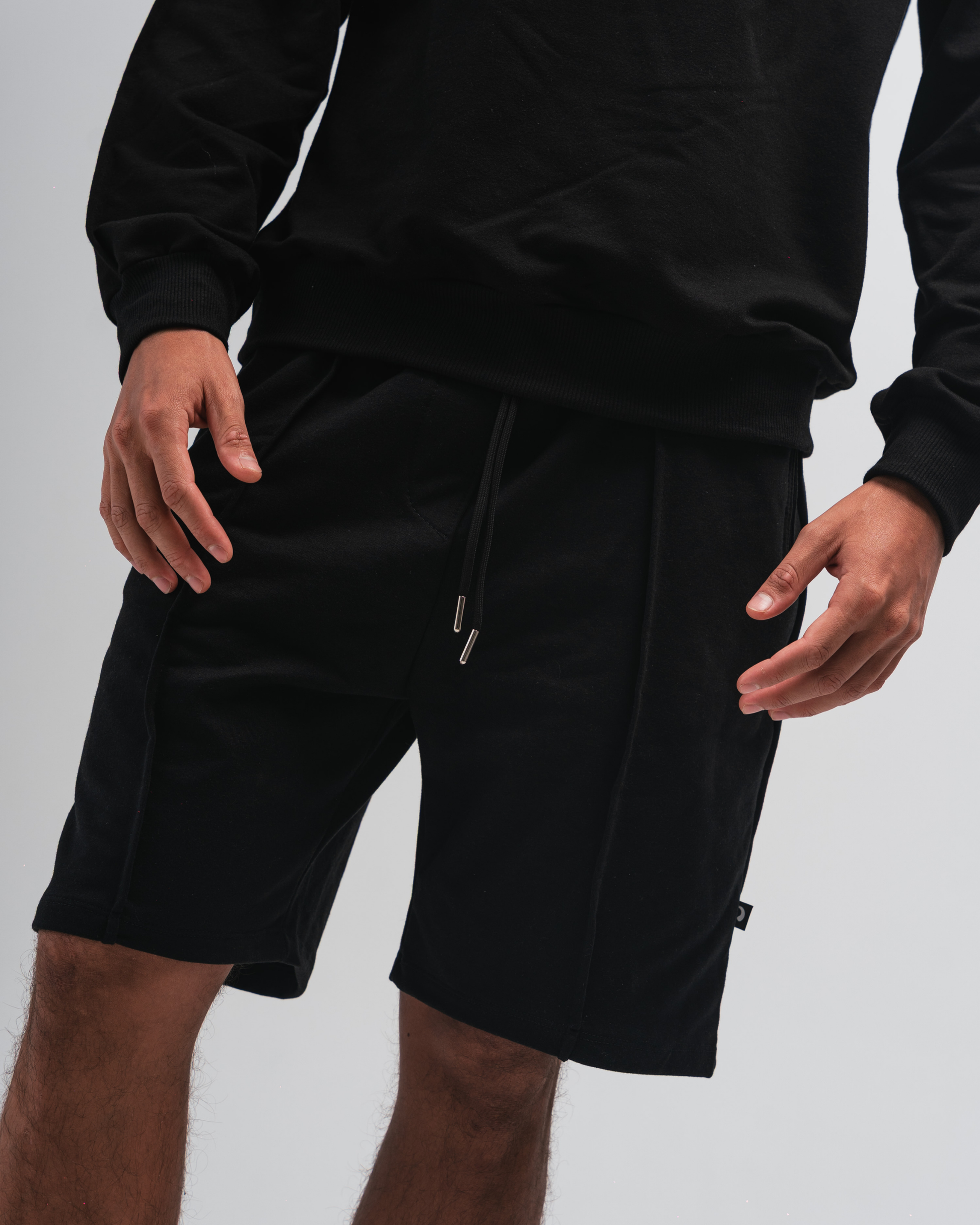 Short de poly algodón para hombre CÁVILAR - color negro, detalle